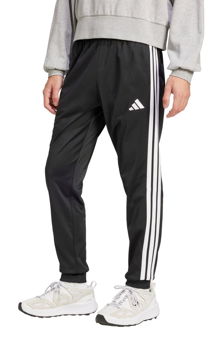 adidas 3-Stripes Tricot Joggers, Alternate, color, Black/White
