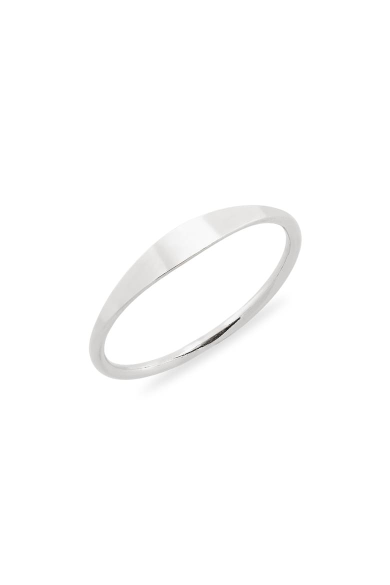 Slim Signet Ring, Main, color, STERLING SILVER