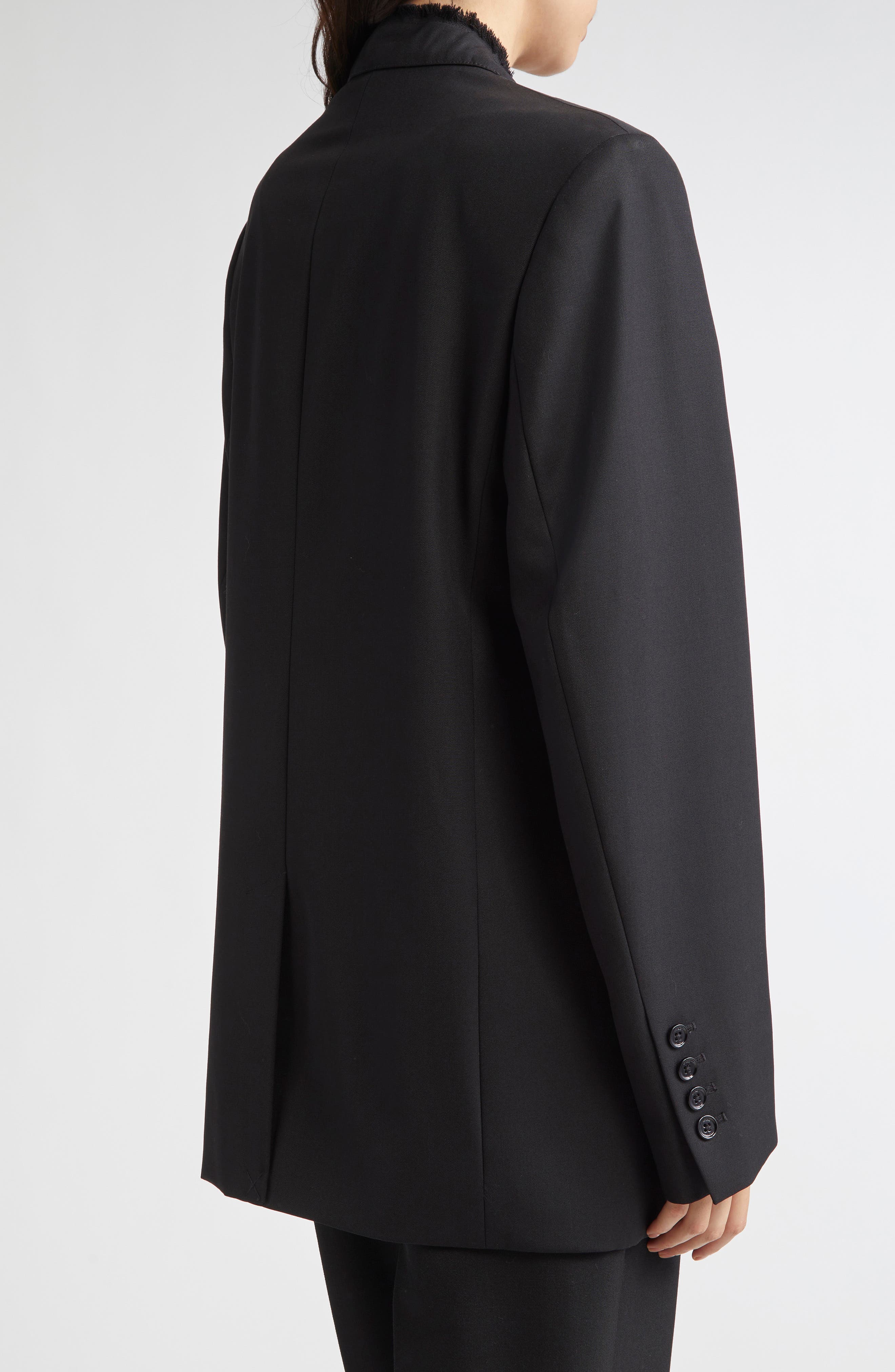 Raw Lapel Blazer - image 2