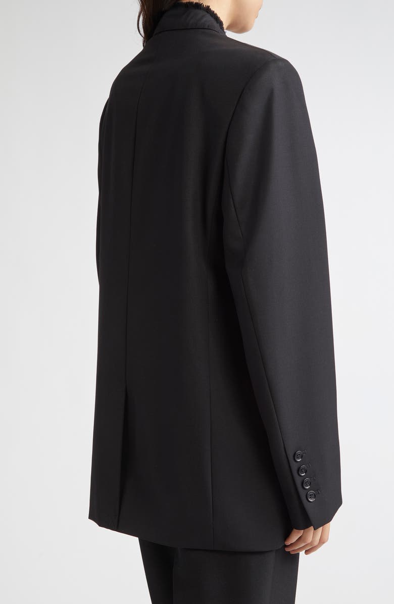 TOTEME Raw Lapel Blazer, Alternate, color, Black