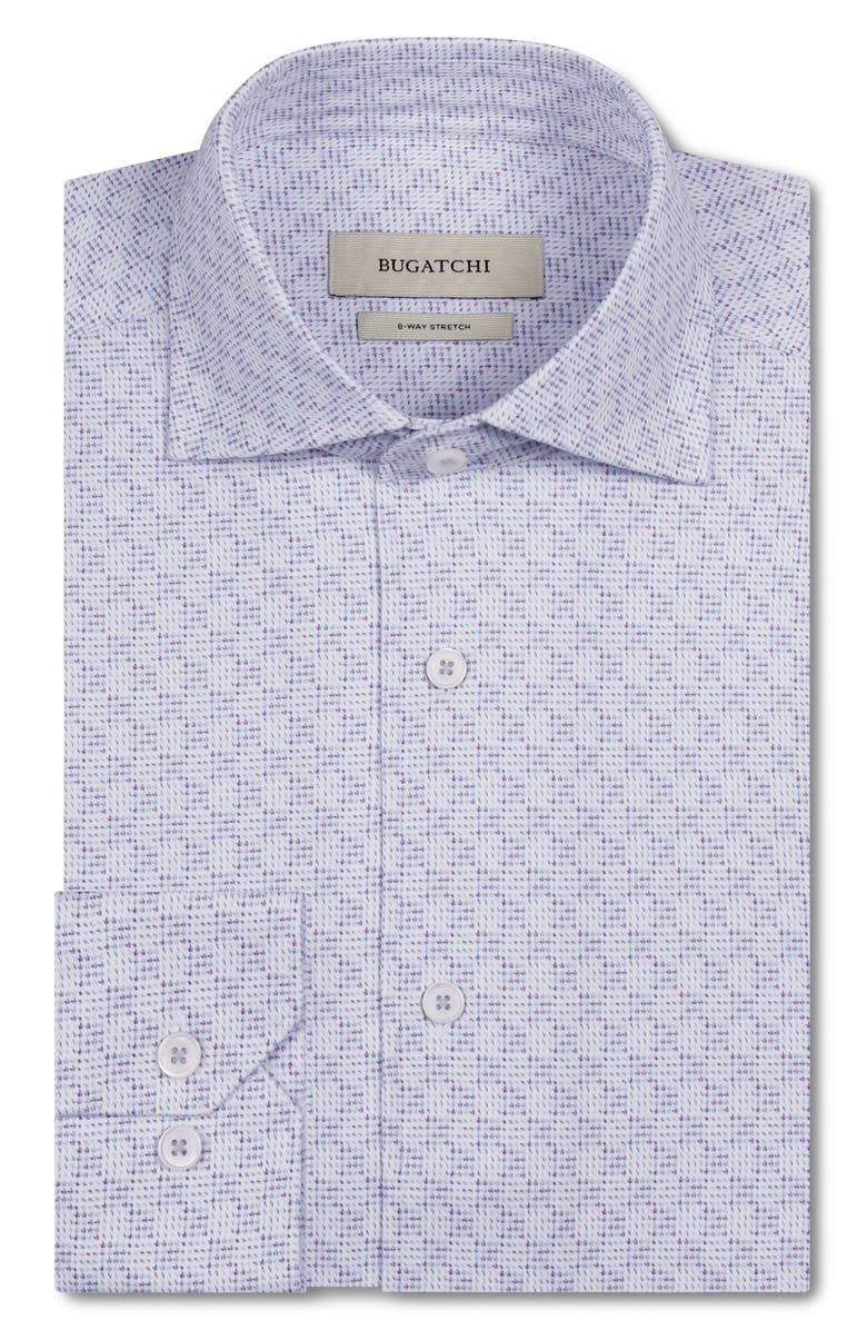 Bugatchi Devon OoohCotton<sup>®</sup> Geo Print Button-Up Shirt, Alternate, color, Orchid