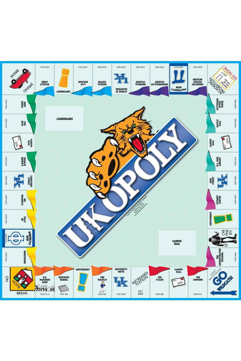 University Of Kentucky Ukopoly Monopoly Board Game, Alternate, color, Multicolored