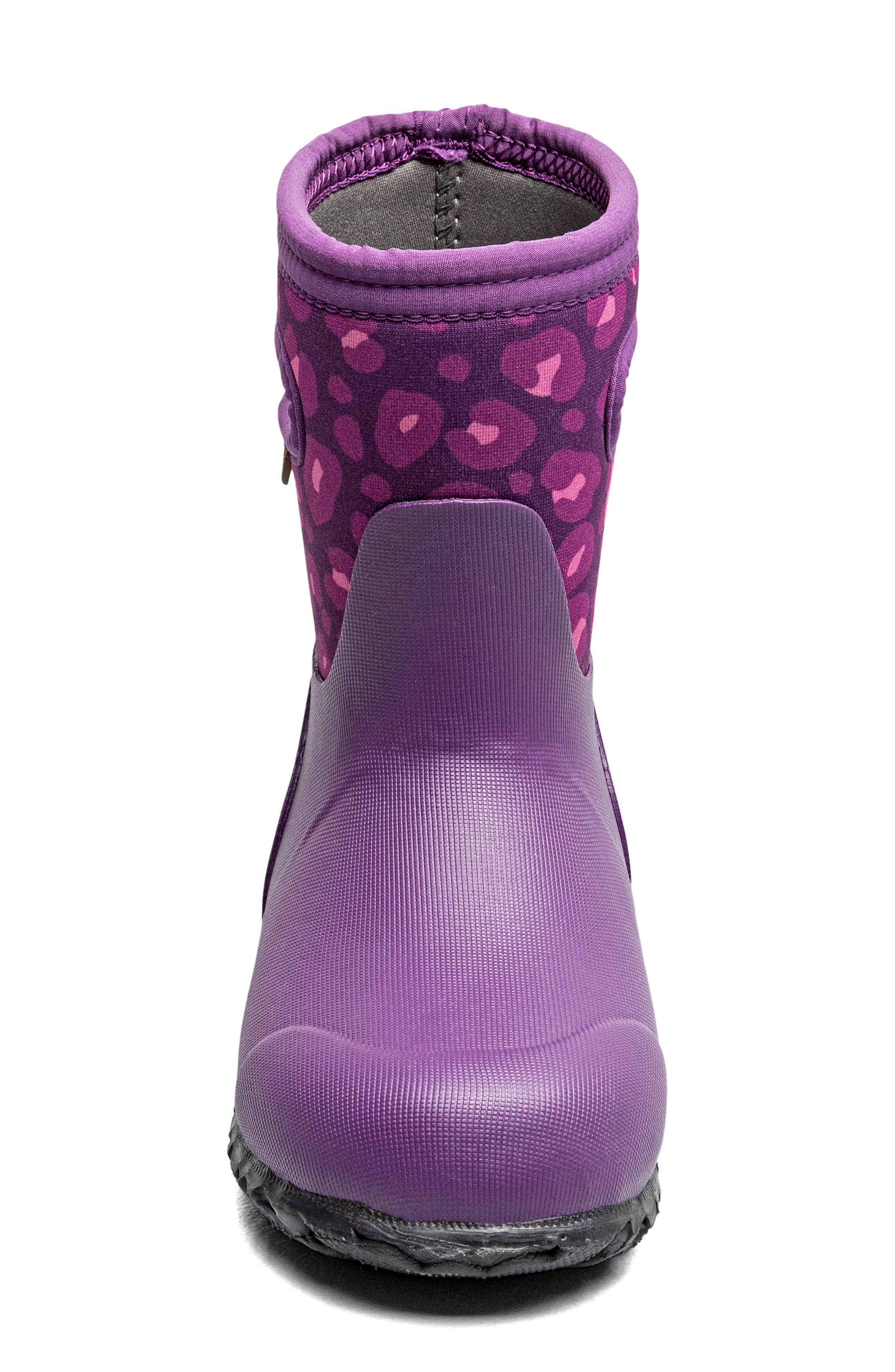 Kids' Urban Roamer Leopard Rain Boot, Alternate, color, PURPLE MULTI