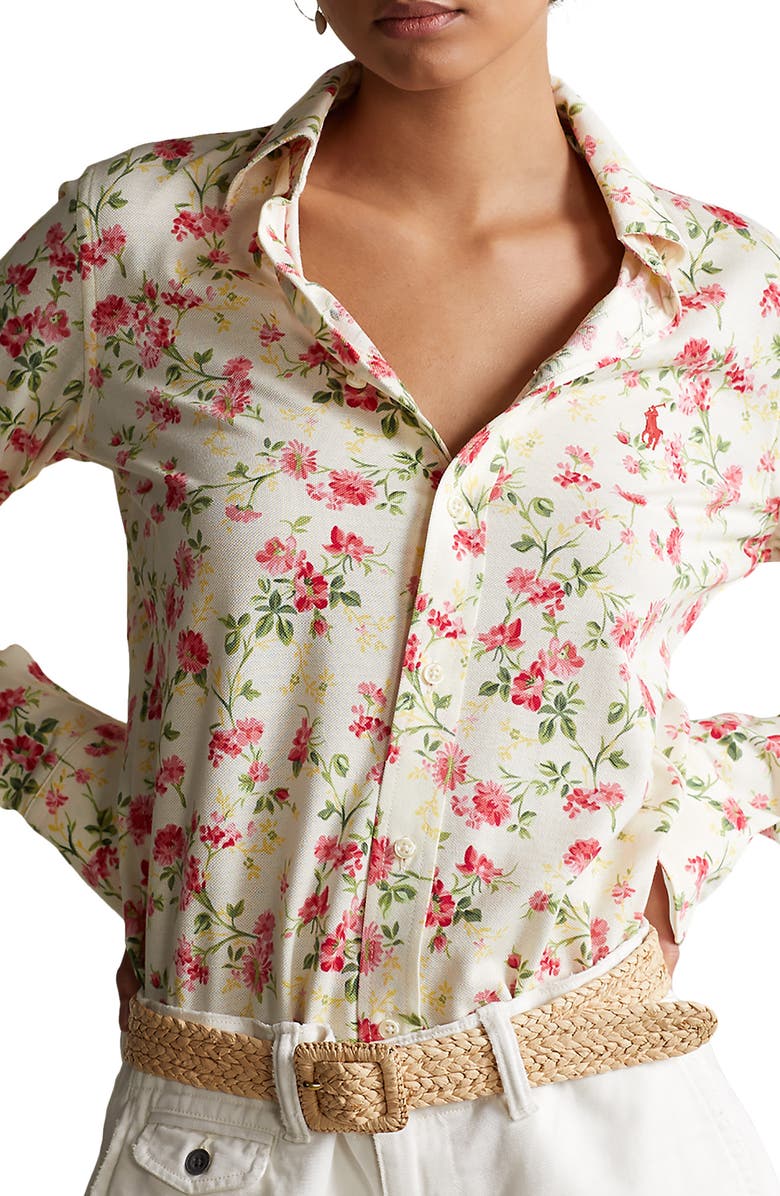 Polo Ralph Lauren Heidi Floral Cotton Button-Up Shirt, Main, color,
