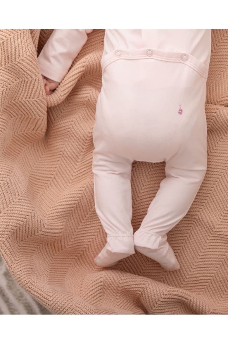 Girl And Her Waddling Ducks Cotton Rich Footie, Alternate, color, Baby Pink