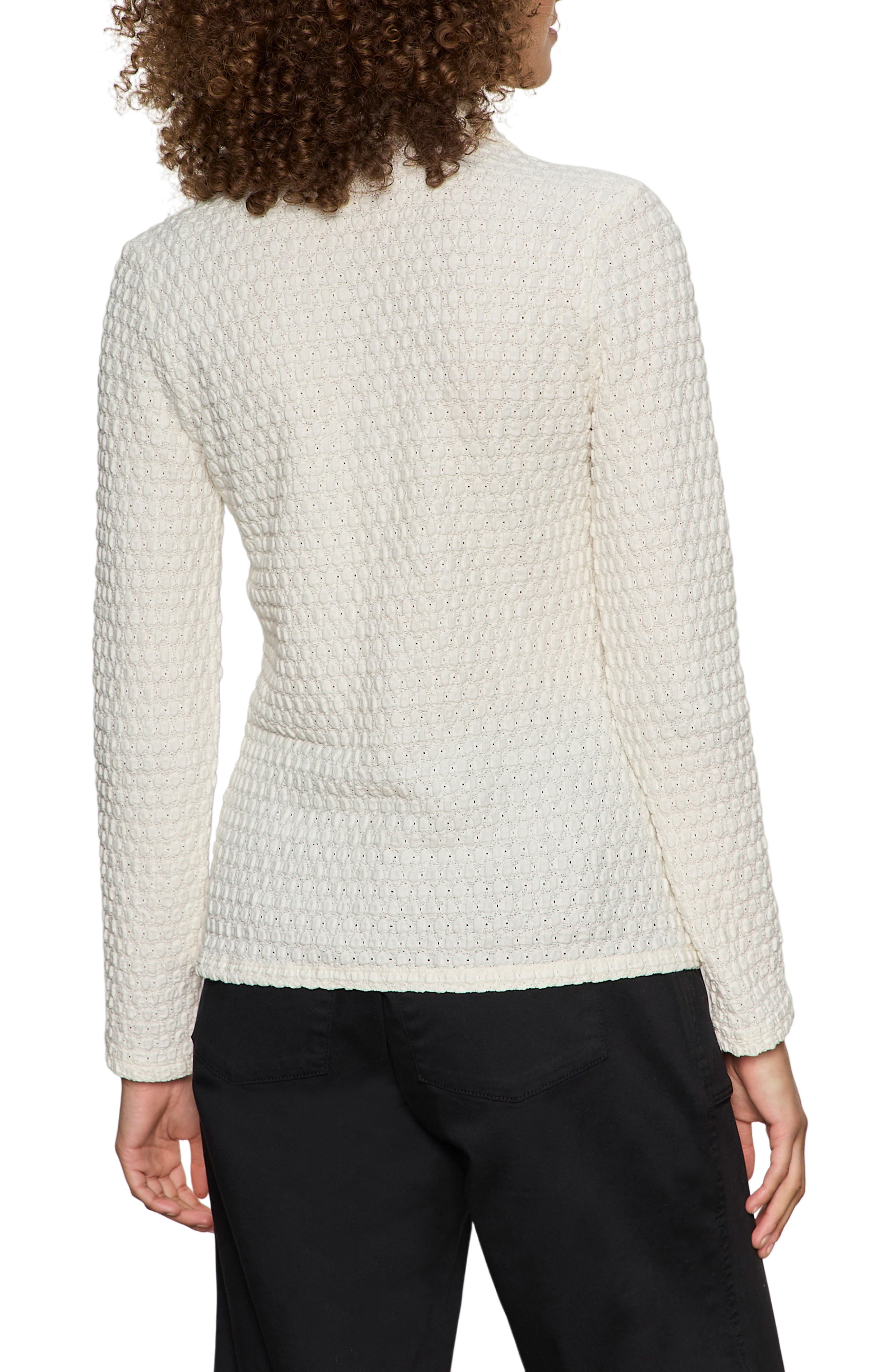 Dreamer Textured Bubble Knit Button-Up Shirt - image 4