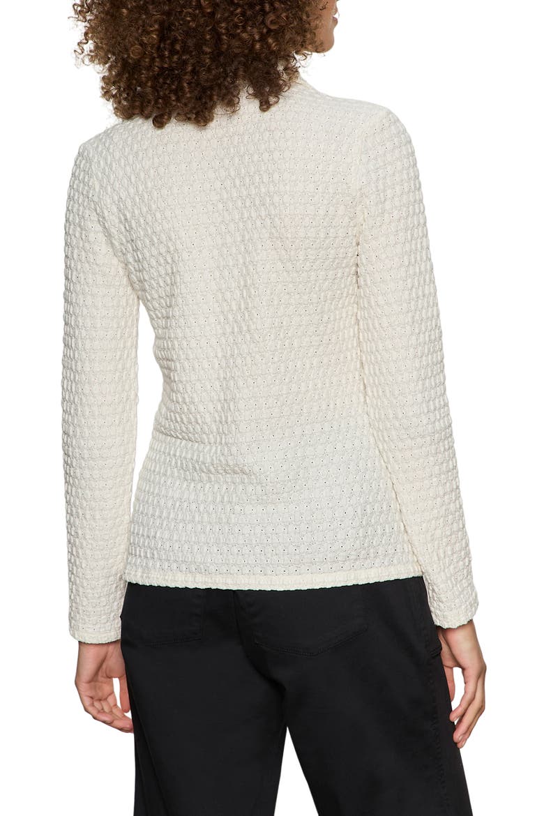 Dreamer Textured Bubble Knit Button-Up Shirt, Alternate, color, CHALK WHITE