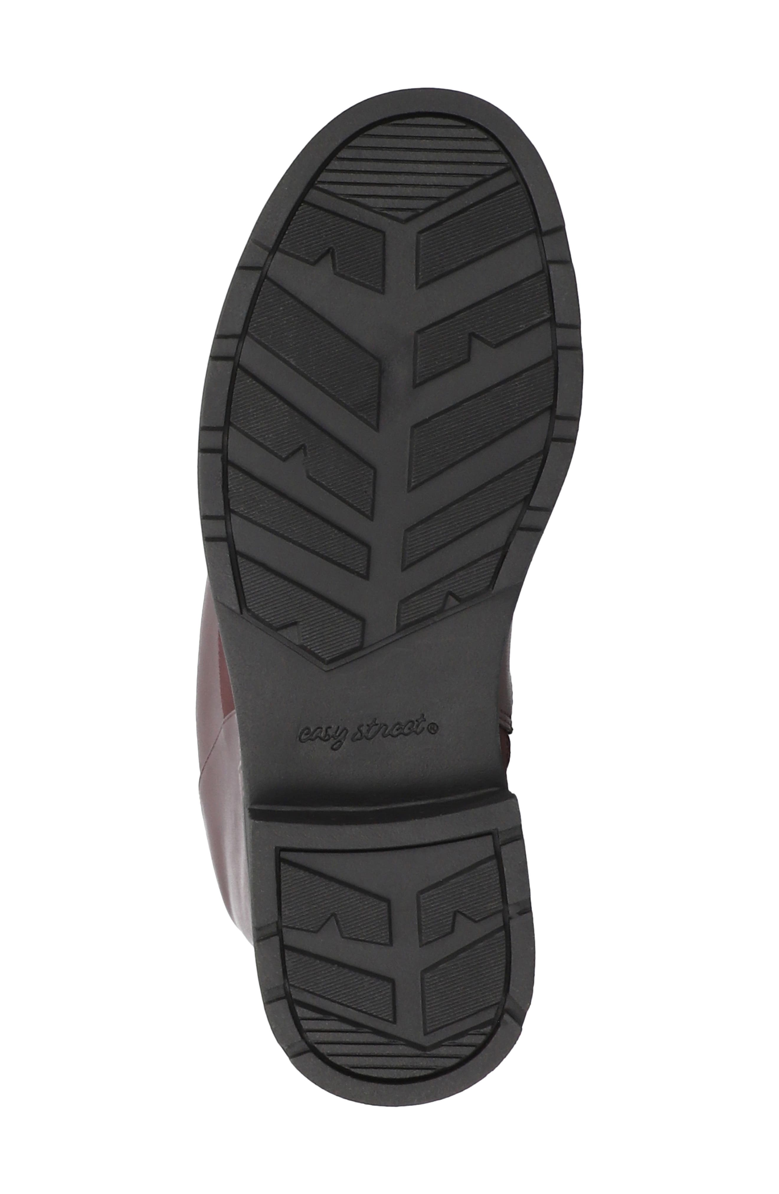 Erica Mixed Media Equestrian Boot, Alternate, color, BURGUNDY