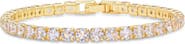 STEELTIME 18k Gold Plated Tennis Bracelet