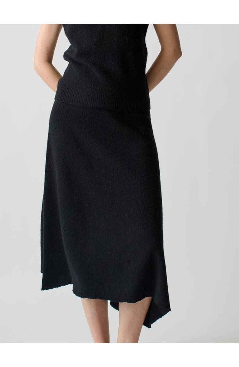 Lingua Franca Brushed Wool A-Line Skirt, Main, color, 