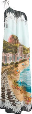 FARM Rio Copacabana Beach One Shoulder Maxi Dress