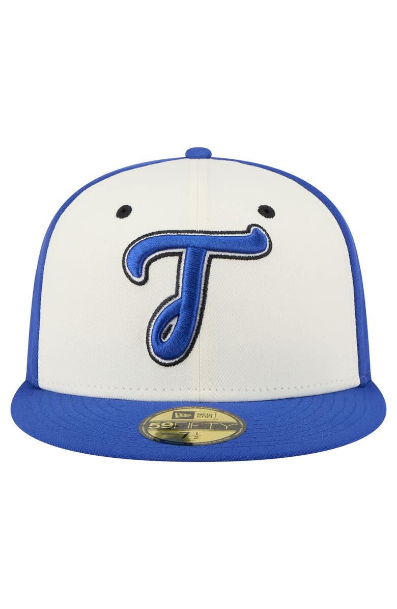 New Era Men's New Era White/Blue Tacoma Rainiers Copa de la Diversión 59FIFTY Fitted Hat, Alternate, color, 