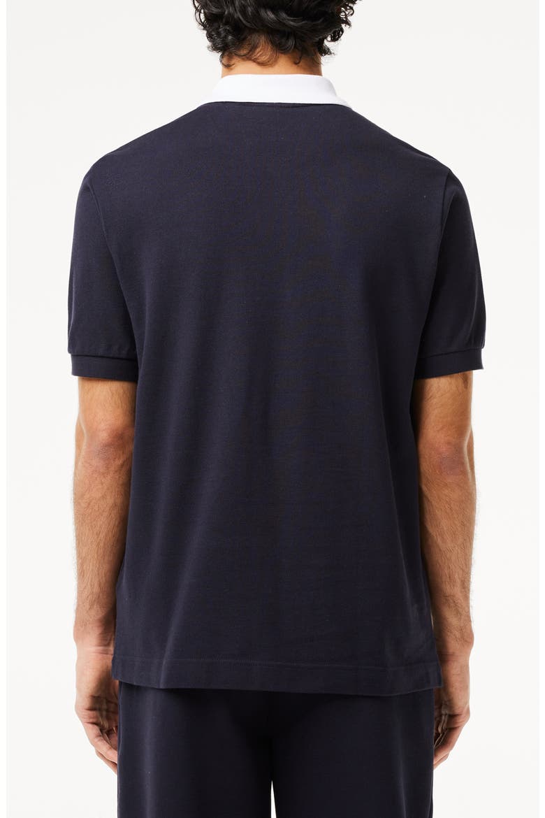 Classic Fit Logo Patch Piqué Polo, Alternate, color, EL5 ABIMES/ BLANC