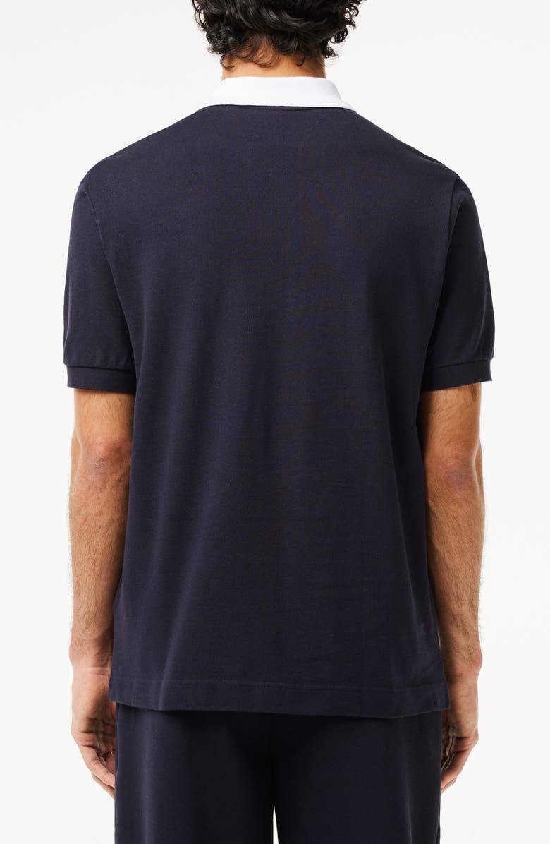 Lacoste Classic Fit Logo Patch Piqué Polo, Alternate, color, El5 Abimes/ Blanc