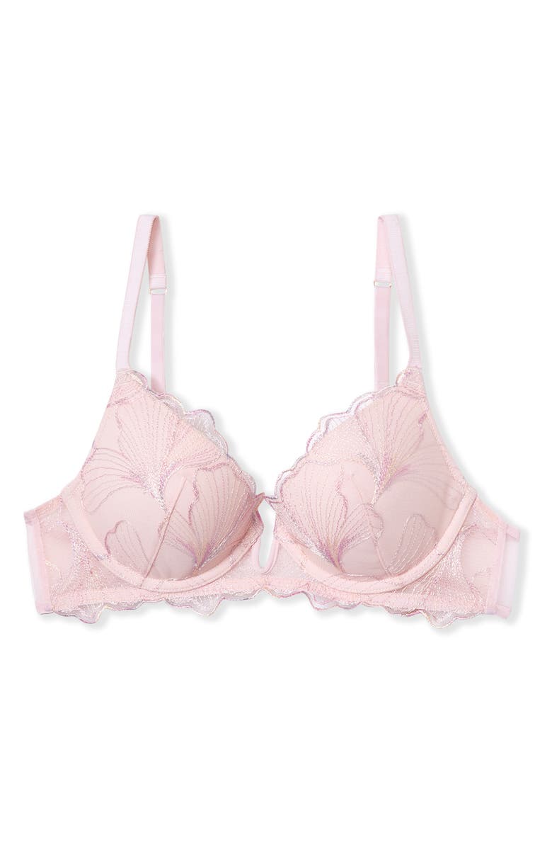 Etam Prelude Classique Embroidered Underwire Bra, Alternate, color, Powder Pink