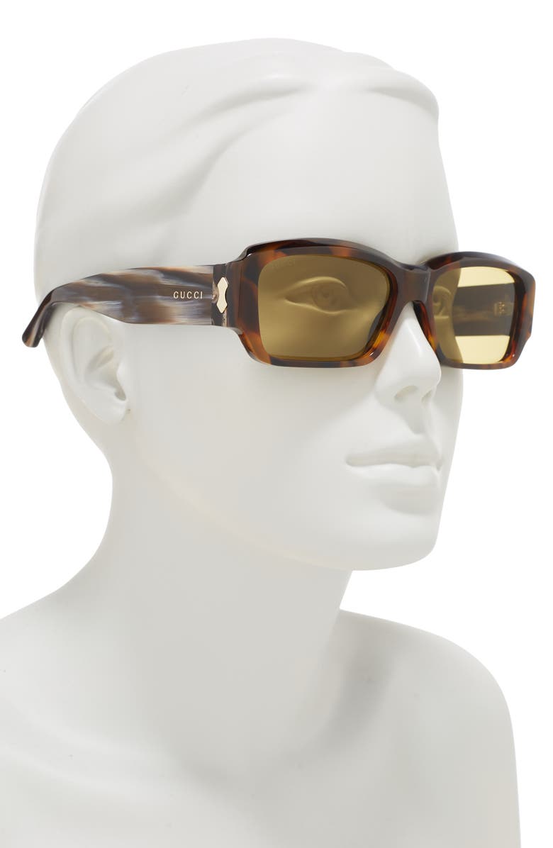 Gucci 59mm Rectangle Sunglasses, Alternate, color,