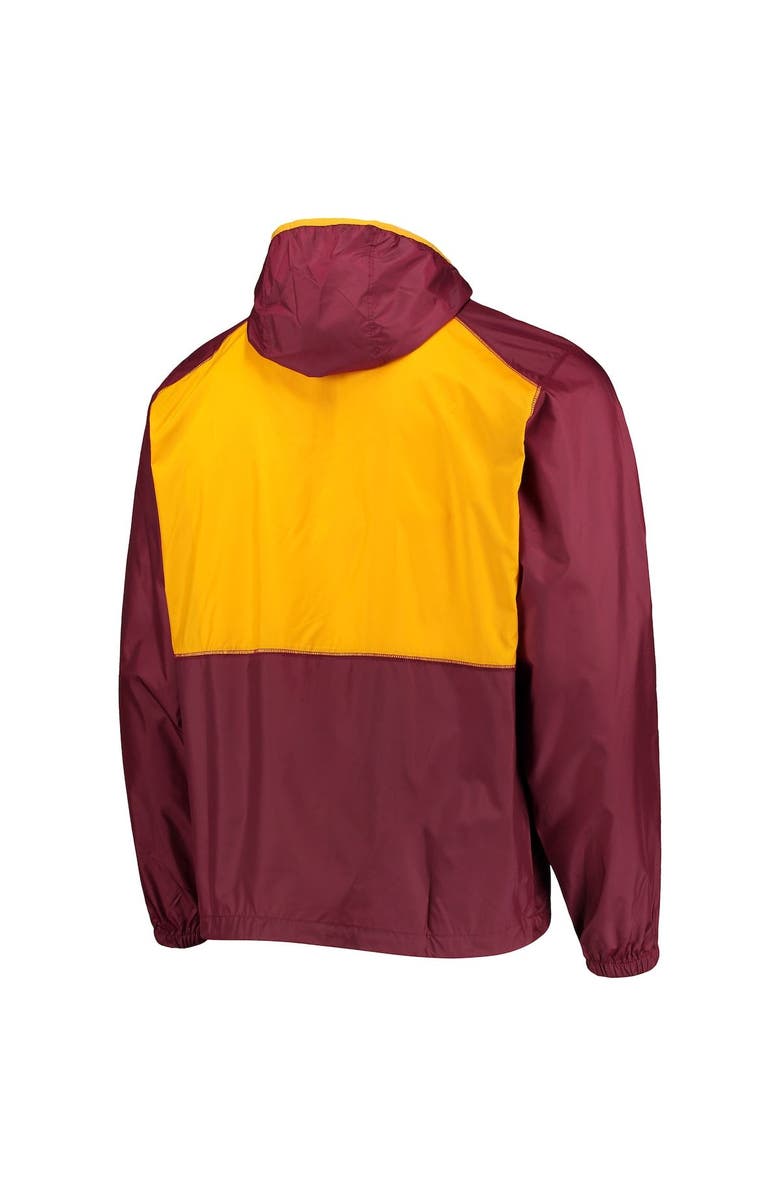 Columbia Men's Columbia Maroon/Gold Minnesota Golden Gophers Flash Forward Hoodie Full-Zip Lightweight Windbreaker, Alternate, color,