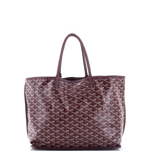 Pre-owned Goyard Goyard Anjou Reversible Tote Coated Canvas Pm In Red