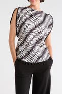 DKNY Satin Flutter Sleeve Top
