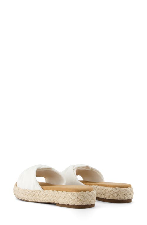 Toms Abby Plaftorm Slide Sandal In White