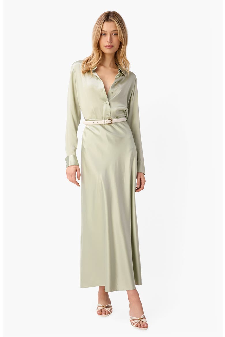 Aviva Stretch Silk Maxi Skirt, Alternate, color, SEA GLASS
