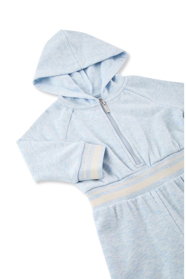Kids' Zip Front Hooded Jumpsuit, Alternate, color, BLUE