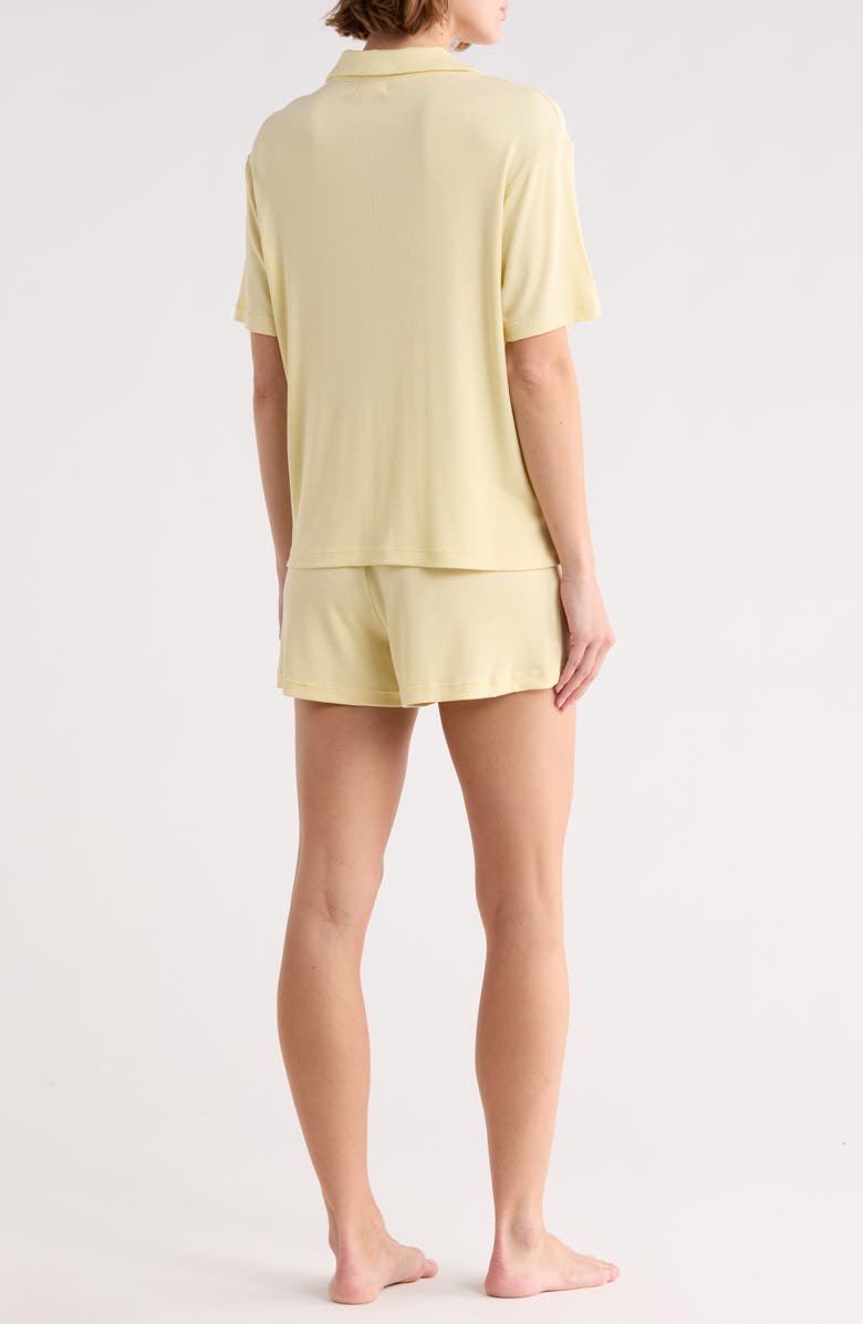 NORDSTROM RACK Tranquility Rib Shortie Pajamas, Alternate, color, Yellow Flan