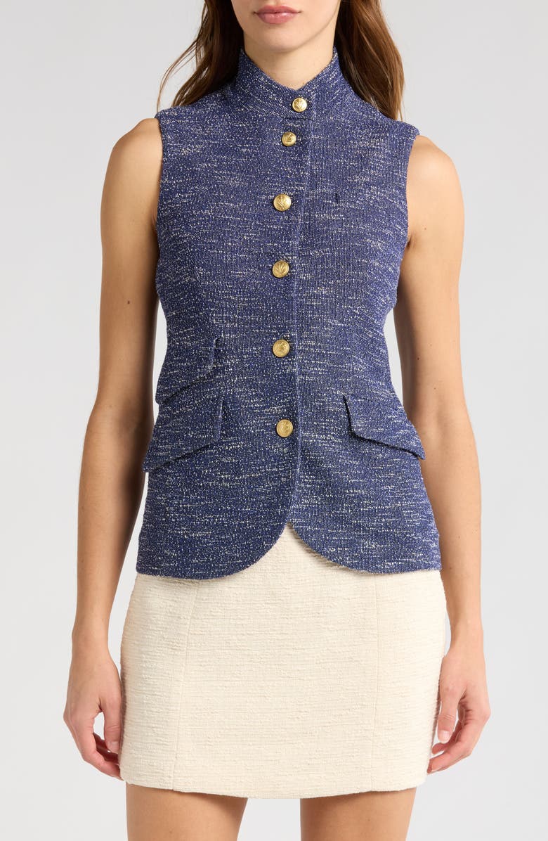 rag & bone Slade Vest, Main, color, Blue Multi