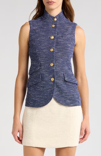 Rag & Bone Slade Vest In Blue Multi