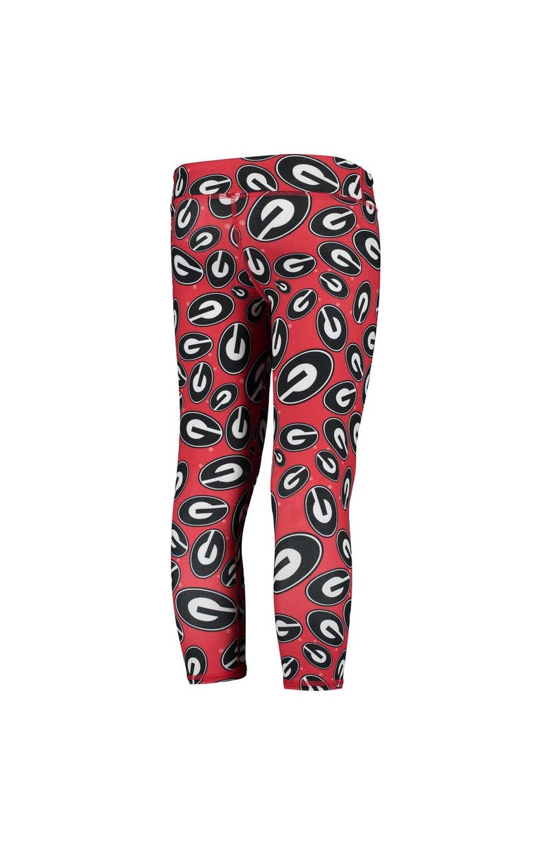 ZOOZATZ Girls Youth ZooZatz Red/Black Georgia Bulldogs Stacked Mascot Leggings, Alternate, color, Red