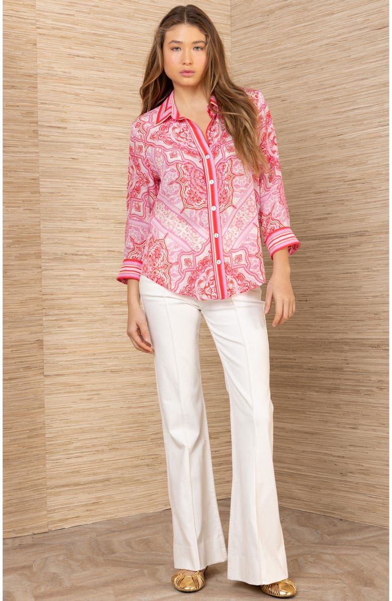 Hale Bob Fianna Silk Top, Main, color, Red