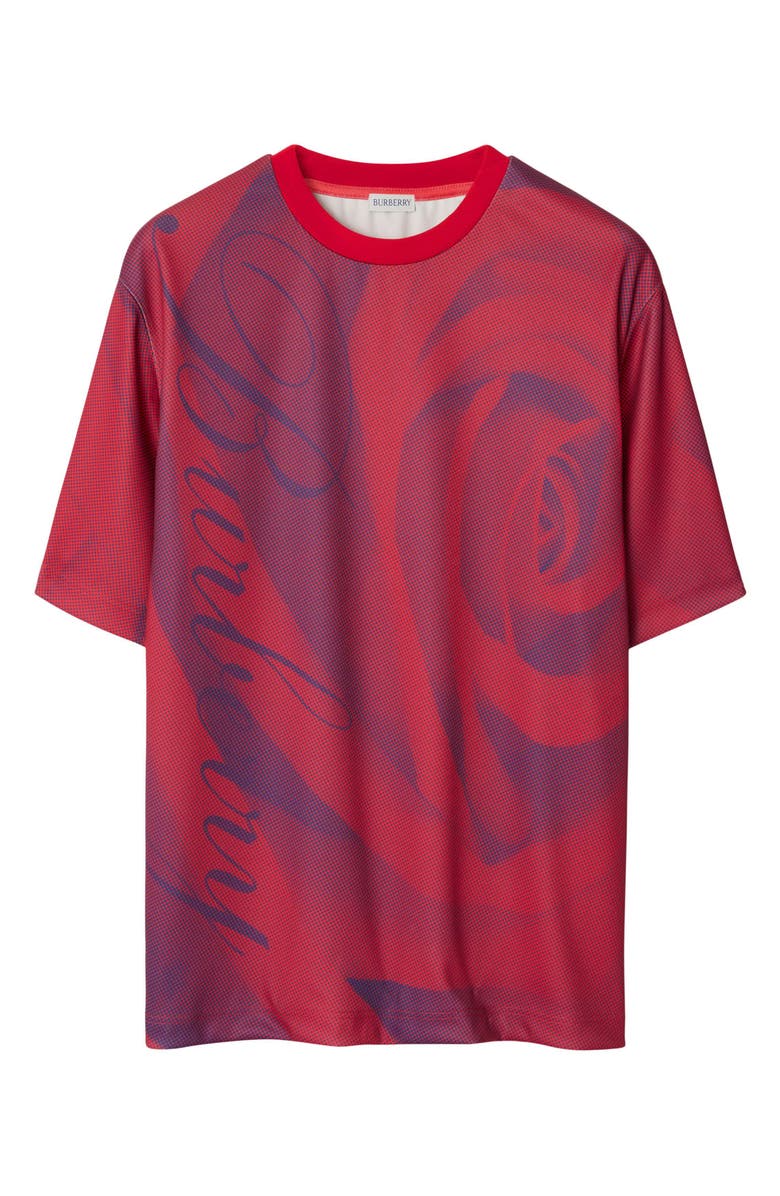 Burberry Rose Logo Graphic T-Shirt, Alternate, color, 