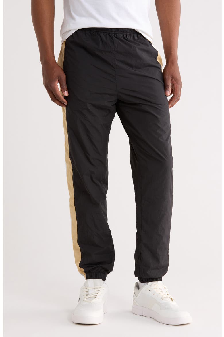 Logo Tapered Leg Track Pants, Main, color, BLACK/ CROISSANT/ FLOUR