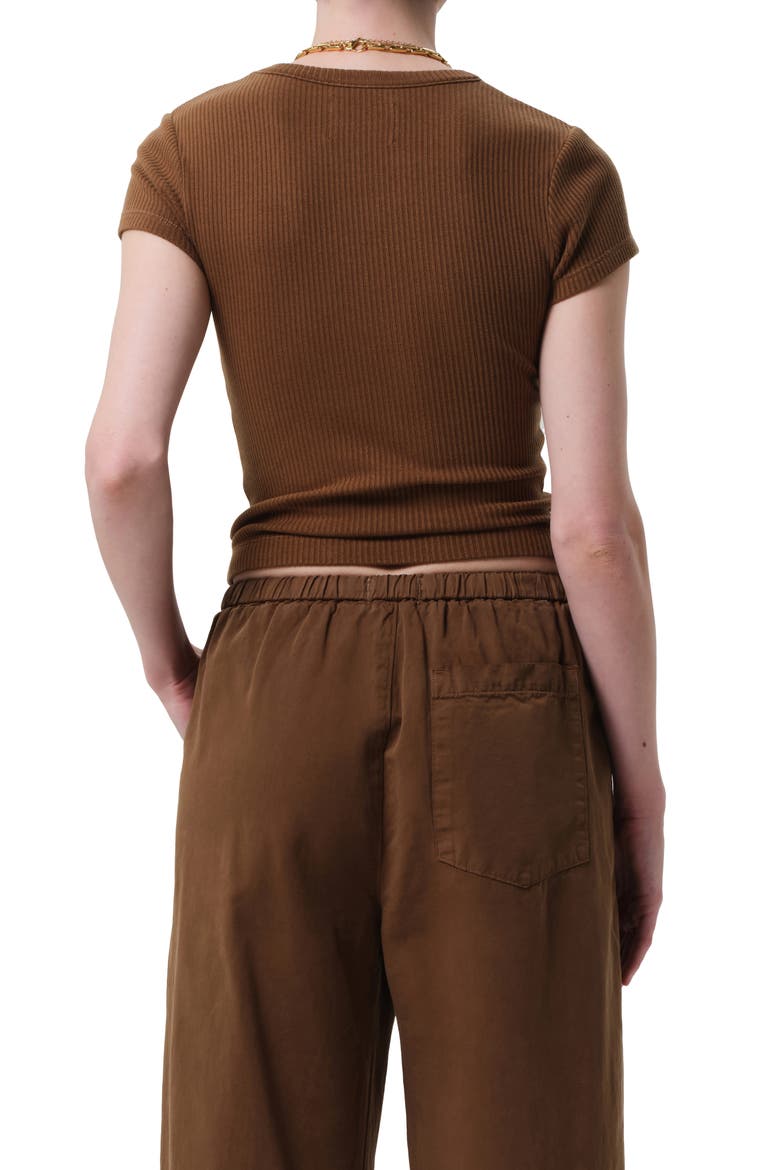 Nello Rib T-Shirt, Alternate, color, MANUKA BRONZE