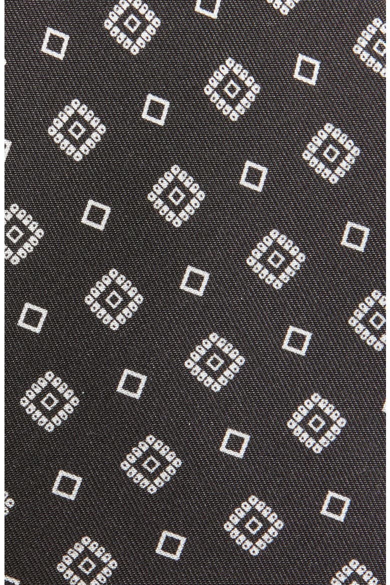 Silk Tie, Alternate, color, BLACK WHITE
