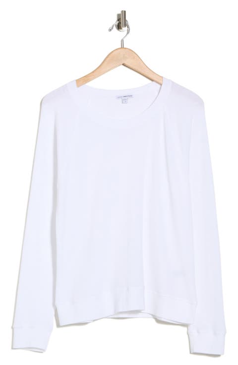 Relaxed Raglan Sleeve Cotton Pullover