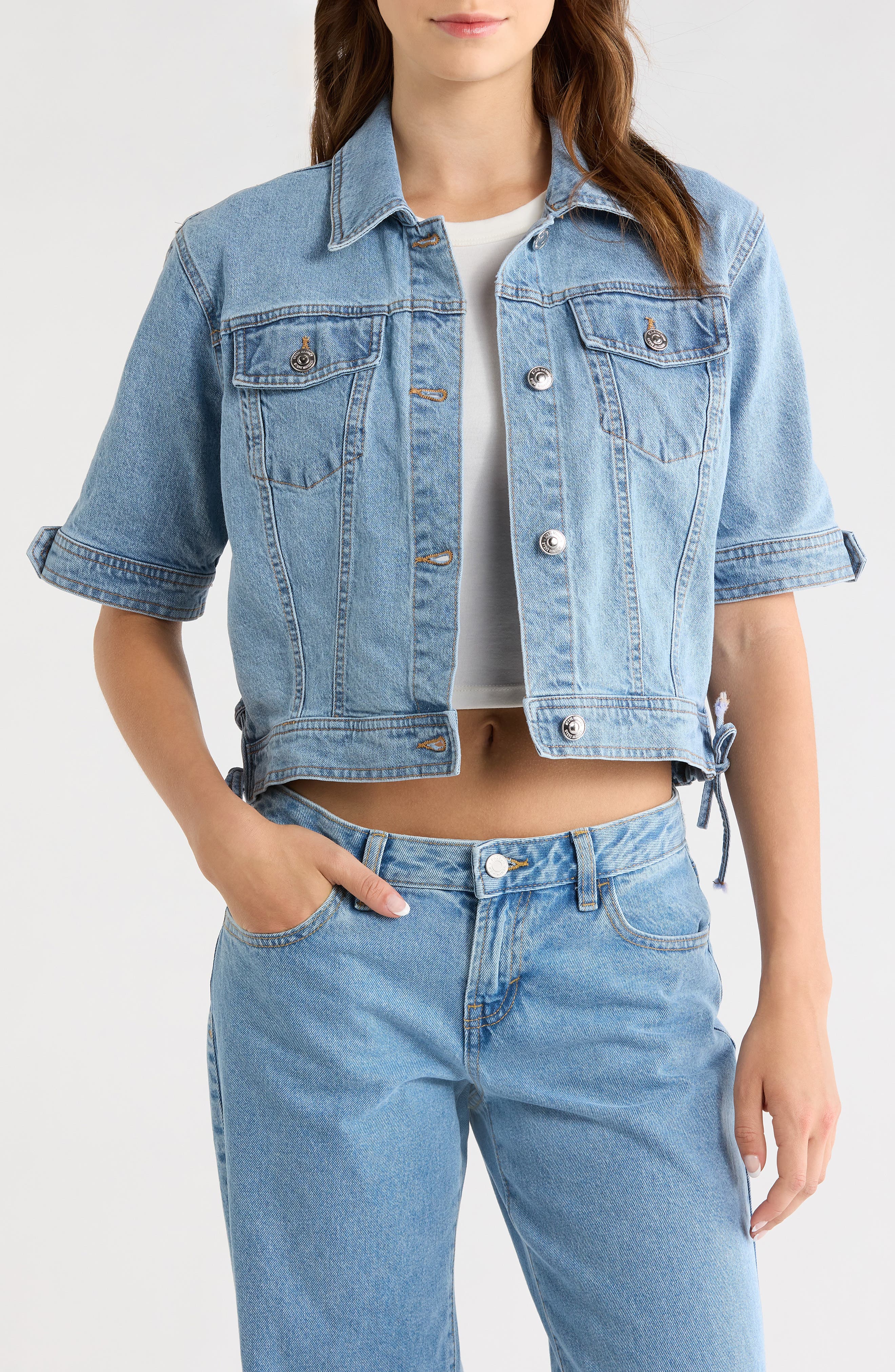 Blu Short Sleeve Denim Jacket