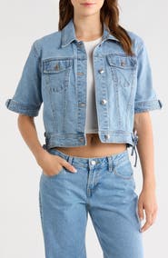 Steve Madden Blu Short Sleeve Denim Jacket