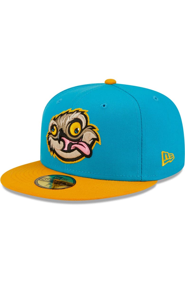 New Era Men's New Era Aqua/Orange Locos de Lansing Copa De La Diversion 59FIFTY Fitted Hat, Main, color, Aqua