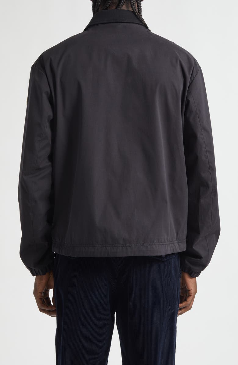 Moncler Arinell Logo Embroidered Shirt Jacket, Alternate, color, Black
