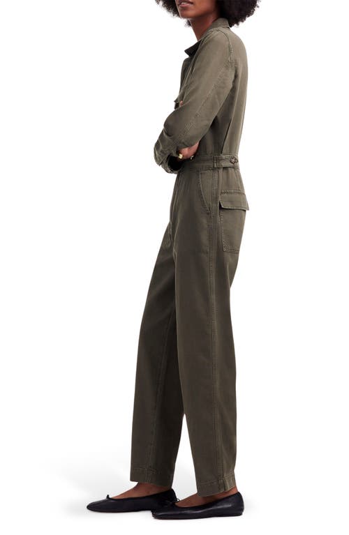 Shop Madewell Garment Dyed Utility Coveralls In Faded Ivy