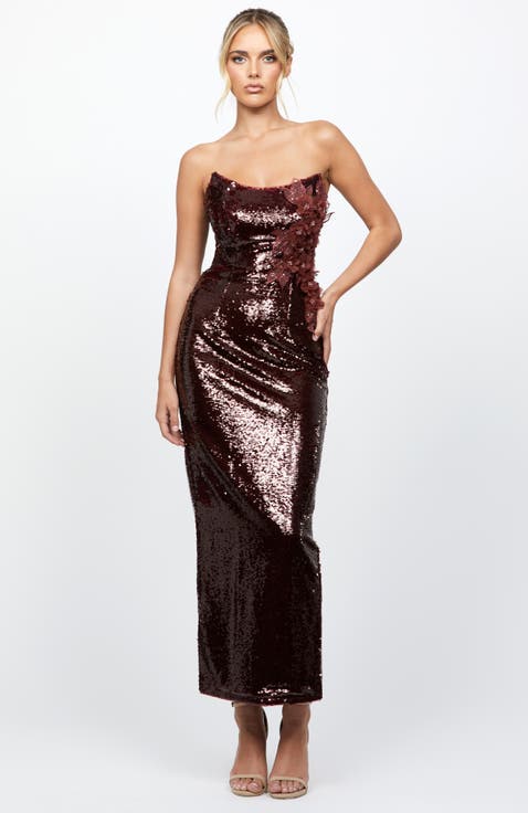 Edith Scoop Strapless Midaxi