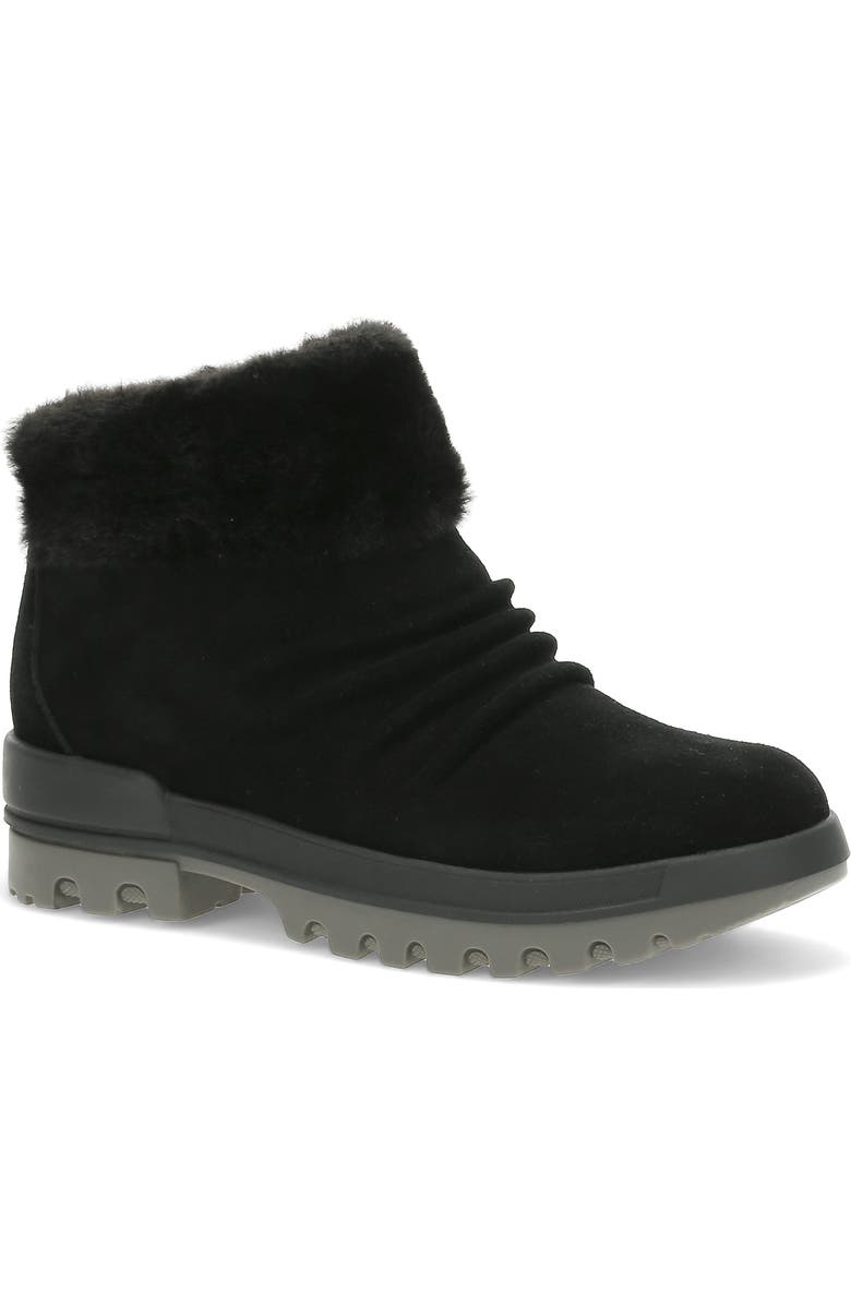 BARETRAPS Nuri Faux Fur Trim Cold Weather Bootie, Main, color, Black Suede