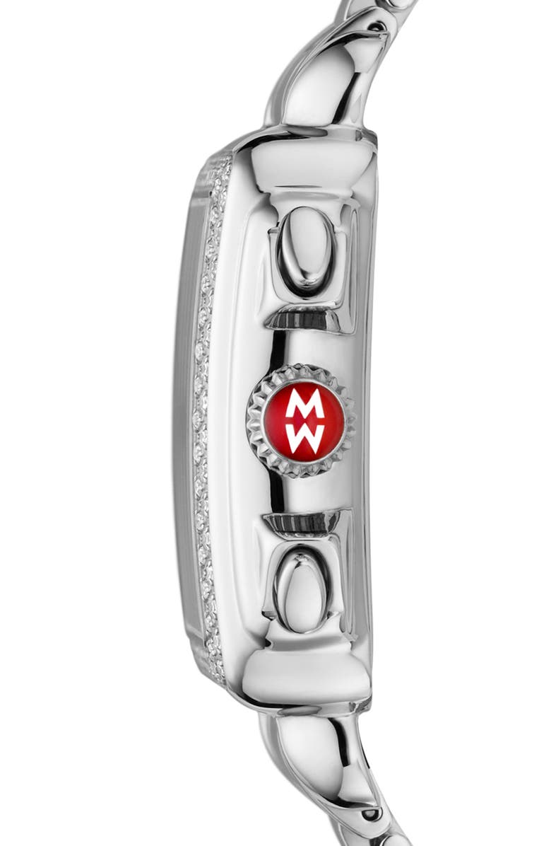 MICHELE Deco Diamond Chronograph Watch Head & Bracelet, 33mm, Alternate, color,