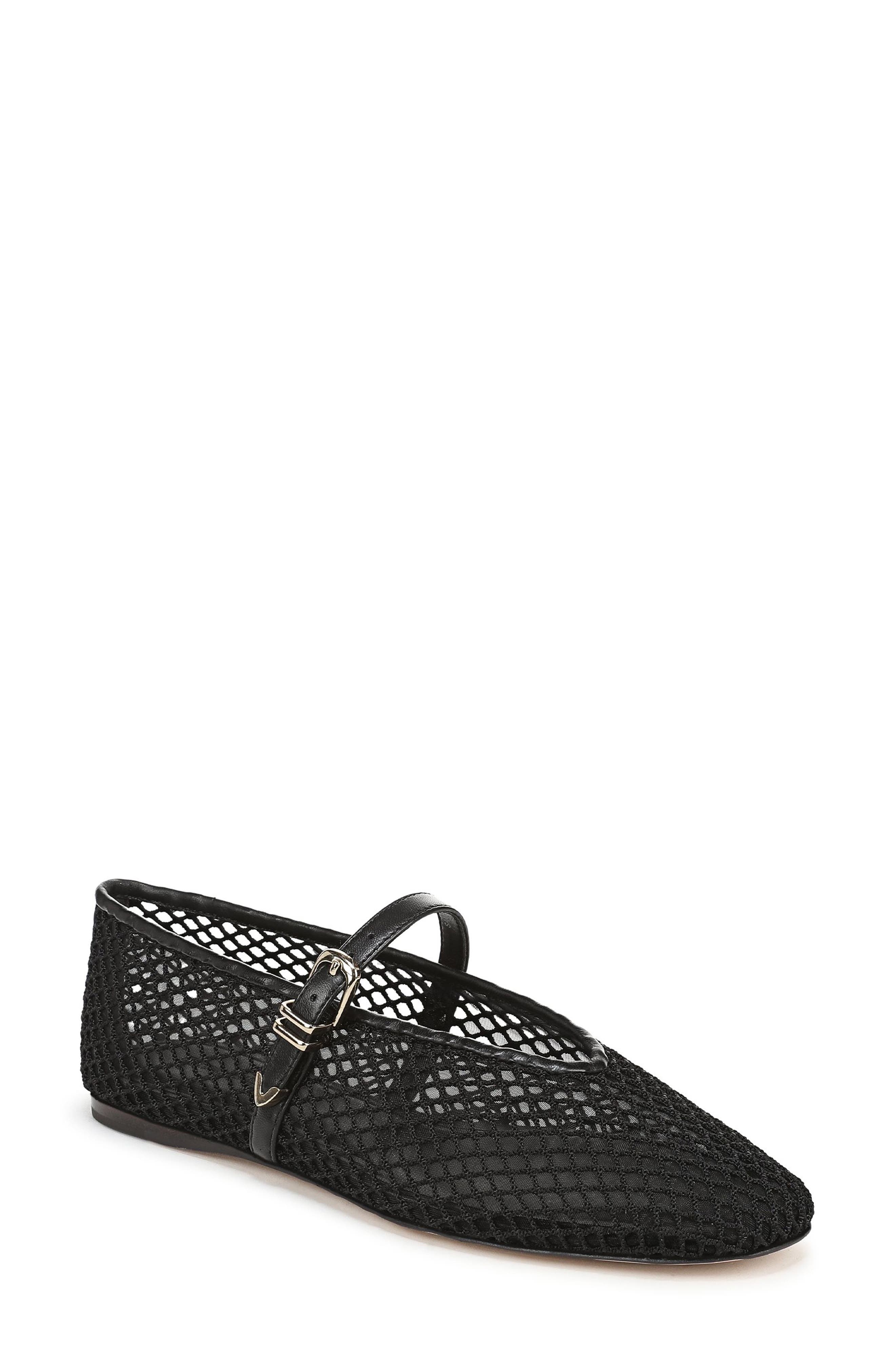 Favorite Daughter Margot Mesh Mary Jane Flat, Main, color, Black