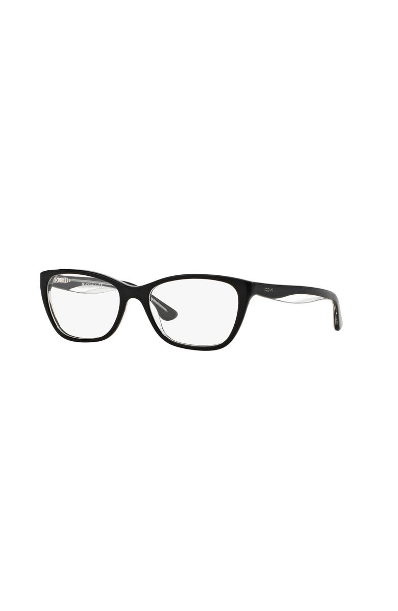 Vogue Eyewear 53mm Cat Eye optical glasses, Main, color, Black