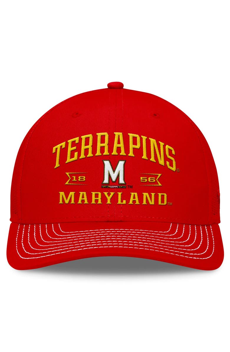 TOP OF THE WORLD Men's Top of the World Red Maryland Terrapins Carson Trucker Adjustable Hat, Alternate, color, Red