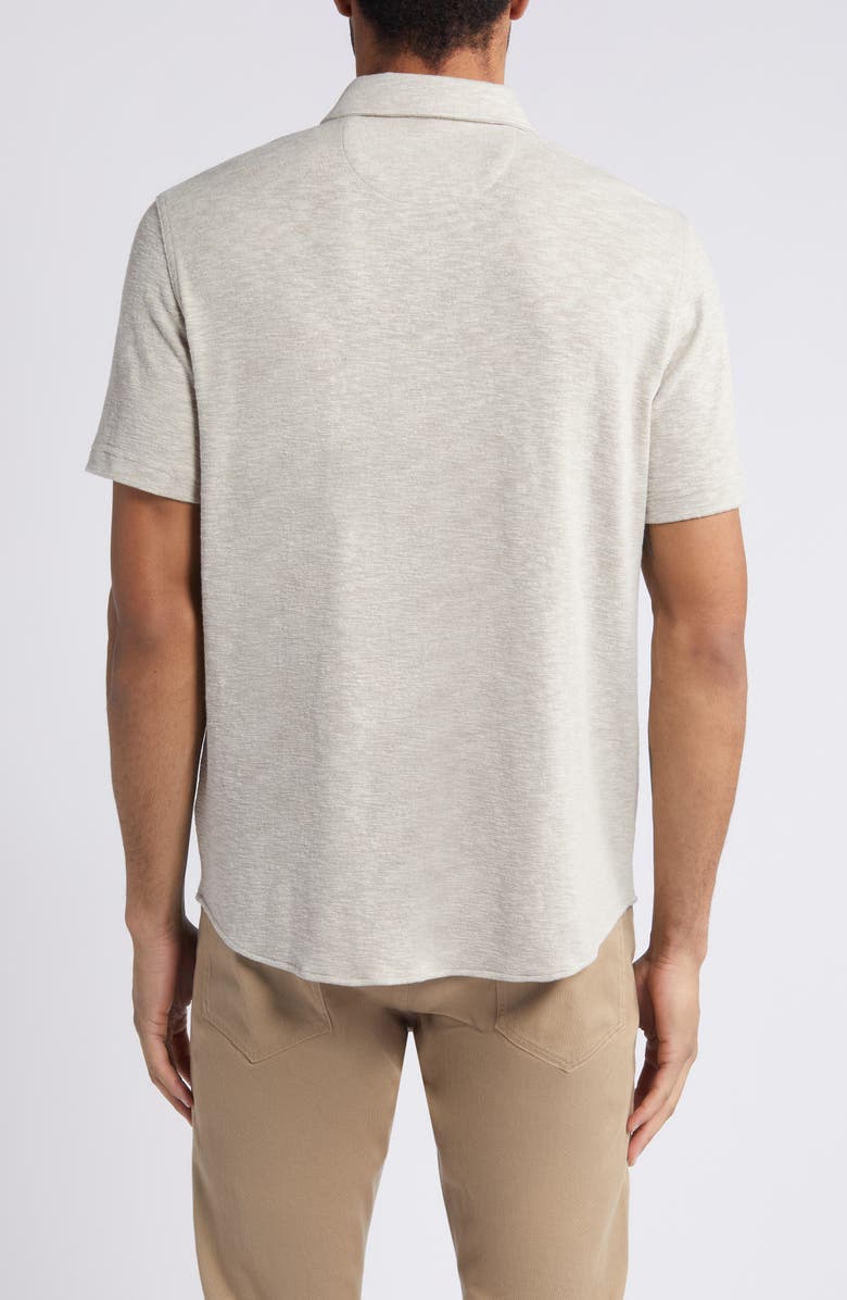 Johnston & Murphy Short Sleeve Knit Button-Up Shirt, Alternate, color, 