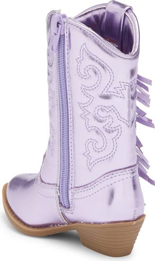 Kids' Fringe Metallic Western Boot