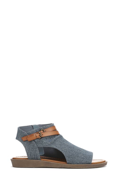 Blowfish Malibu Denver Sandal In Blue Denim Fabric
